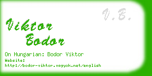 viktor bodor business card